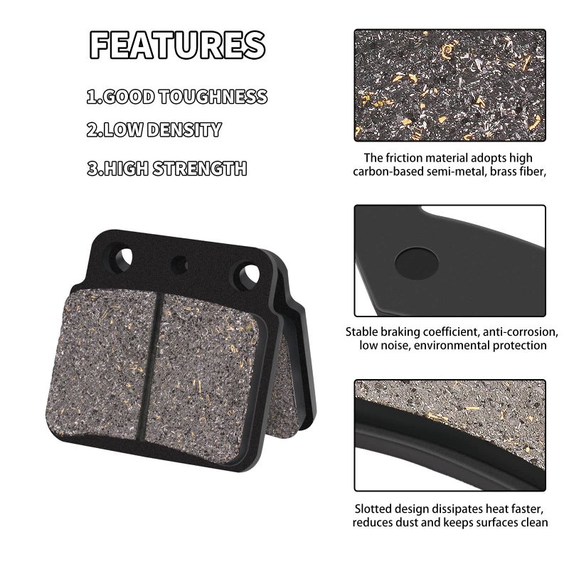 XuLong Rear Brake Pads for Suzuki LTZ400 LTZ 400 LT-Z400 2003-2013 LTR 450 LTR450 2006-2011 LT250 LT 250 1988-1992 LT50 1987-1990 / KAWASAKI KSF 400 KSF400 A1/A2/A3 KFX 400 2003 2004 2005 XULONG - Image 3